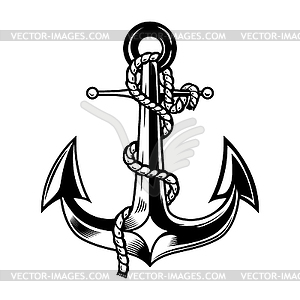 Anchor . Design element for logo, label, emblem, - vector clipart