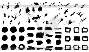 Big set of grunge stains. Design elements for - vector clipart