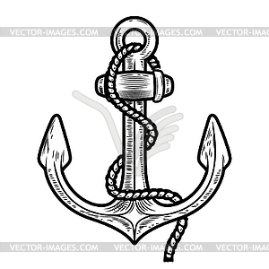 Anchor . Design element for logo, label, emblem, - vector clipart