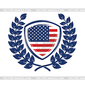Emblem with usa symbol. Design element for poster, - vector clipart