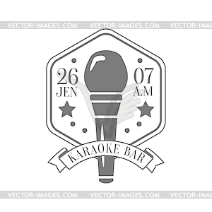 Microphone In Frame Karaoke Premium Quality Bar Clu - vector image