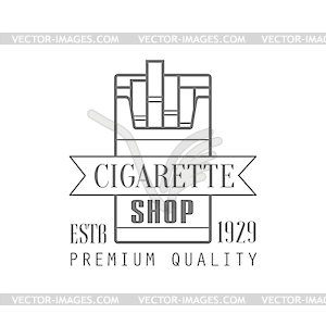 Сигарета Магазин Premium Quality Курение Club - векторный дизайн