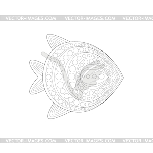 Flat Warm Water Fidh Sea Underwater Nature Adult - vector image