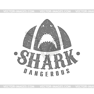 Акулы с открытым ртом и острыми зубами Summer Surf - изображение в векторном виде