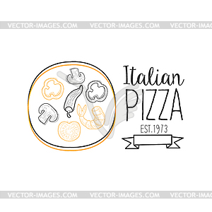 Full Pizza Abd Ribbon Premium Quality Italian - vector clipart