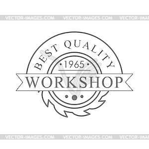 Buzz Saw Premium Quality Wood Workshop Monochrome - vector clip art