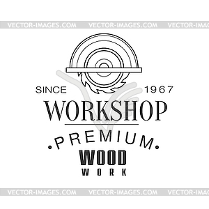 Circ Saw Premium Quality Wood Workshop Monochrome - vector clipart