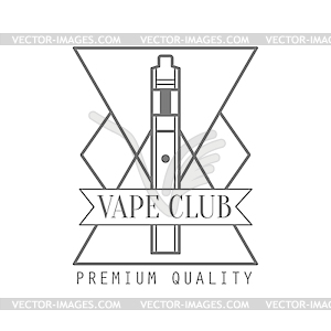 Geometric Electronic Cigarette Premium Quality - vector clip art