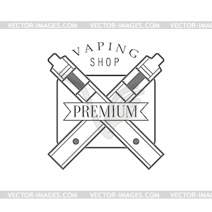 Crossed Electronic Cigaretes Premium Quality - royalty-free vector clipart