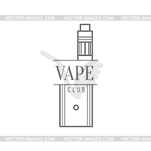 Vape Premium Quality Vapers Club Monochrome Stamp - стоковый клипарт