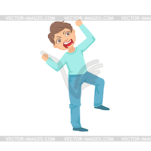 Boy Screming Angry Teenage Bully Demonstrating - vector clipart
