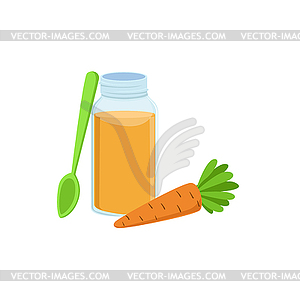 CarFresh Carrot Juice In Jar Supplemental Baby - vector clipart / vector image