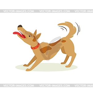 Ощетинившись Up Злой Браун собак Pet, Animal Emotion - изображение в векторном формате
