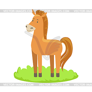 Horse Farm Animal Cartoon Farm Related Element On - vector clip art