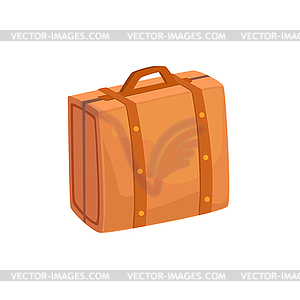 Old-School Man Leather Handbag Case Item of - vector image