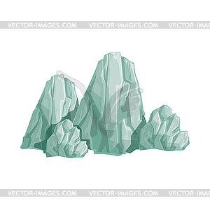 Range Of Grey Rocks Natural Landscape Design - vector clip art