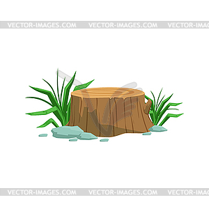 Freshly Cyt Stump Natural Landscape Design - vector clipart