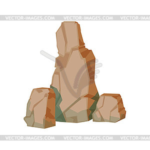 Tall Pile Of Brown Rocks Natural Landscape Design - vector clipart