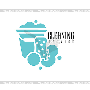 House And Office Cleaning Service Hire Logo Templat - stock vector clipart