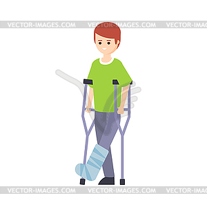 Physically Handicapped Person Living Full Happy Lif - vector clip art