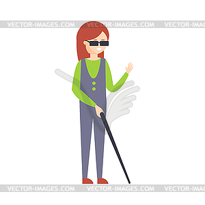 Physically Handicapped Person Living Full Happy Lif - vector image