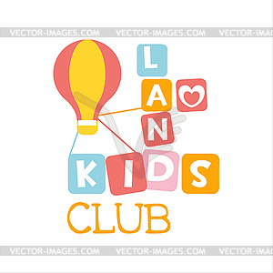 Kids Land Playground And Entertainment Club Colorfu - vector image