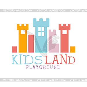 Kids Land Playground And Entertainment Club Colorfu - vector EPS clipart