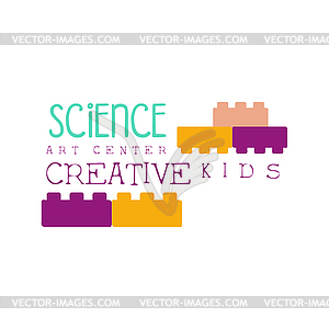 Kids Creative Class Template Promotional Logo With - vector image