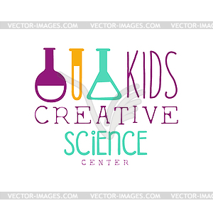 Kids Creative Class Template Promotional Logo With - vector image