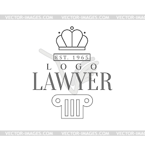 Law Firm And Lawyer Office Black And White Logo - vector clipart
