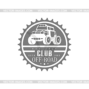 Off-Road Extreme Club And Rental Event Black And - vector clip art