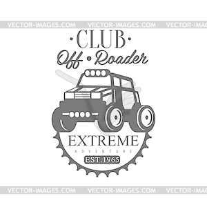 Off-Road Adventure Extreme Club And Rental Black An - vector clip art