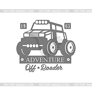 Adventure Off-Roader Extreme Club And Rental Black - vector clipart / vector image