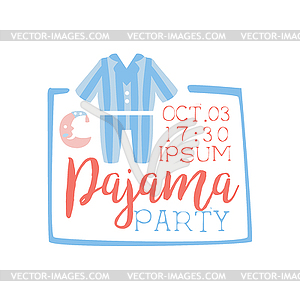 Girly Pyjama Party Einladung Karte Vorlage Mit Stock Vektor Bild