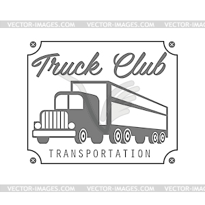 Sqaure Тарелка с гвоздями тяжелых грузовиков компании Club - векторная иллюстрация
