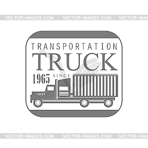 Square Frame Heavy Trucks Company Club Logo Black - stock vector clipart