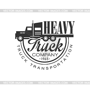 Premium Heavy Trucks Company Club Logo Black And - vector clipart