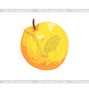 Orange Apple Funky Fresh Fruit Cartoon - vector image