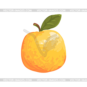 Orange Apple Funky Fresh Fruit Cartoon - vector clipart