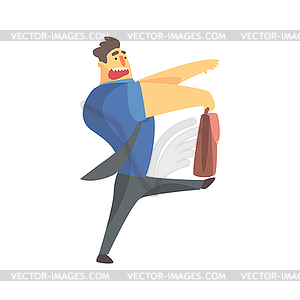 Businessman Top Manager In Short Sleeve Shirt - vector clipart