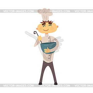 Professional Cook In Classic Double Breasted White - vector image