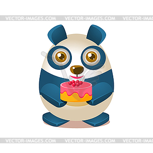Cute Panda Activity With Humanized Cartoon Bear - vector EPS clipart