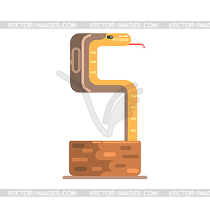 Charmed Cobra Going Out Of Wicker Basket, Famous - vector clipart