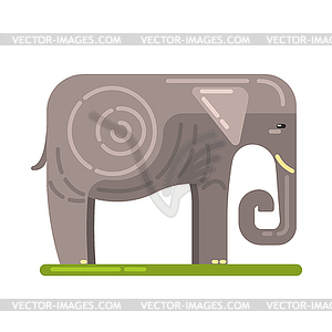 Domesticated Grey Elephant, Famous Traditional - vector clipart