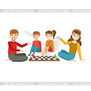 family playing clipart