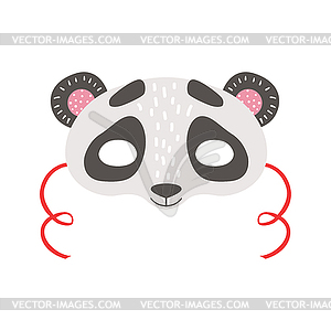 Panda Bear Animal Head Mask, Kids Carnival - vector clip art