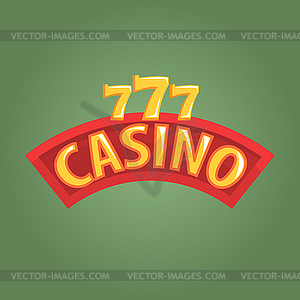 Casino Label Outdoor Sign In Red And Golden - vector image