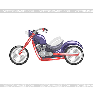 Тяжелый Чоппер Мотоцикл в стильных черно-ORANG - векторное изображение клипарта