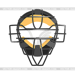 Metal Wire Face Protection Catcher Mask, Part Of - vector clip art