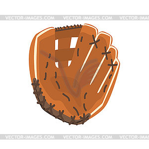 Catcher кожаные перчатки, часть бейсболистом - векторное графическое изображение